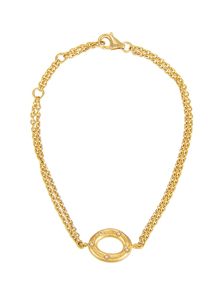Yossi Harari Jewelry Roxanne 24k Gold Diamond Melissa Bracelet