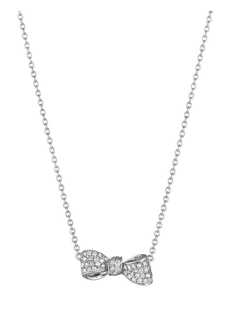 18K Gold Mini Knot Bow Necklace