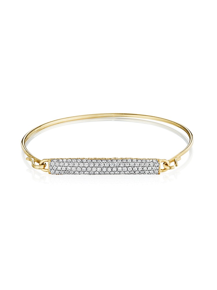 Yellow Gold and Diamond Bar Bracelet