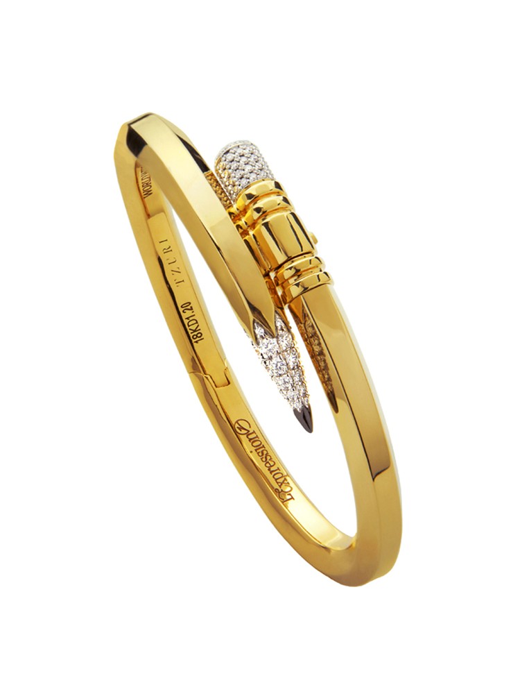 TZURI Yellow Gold Large Signature Bracelet