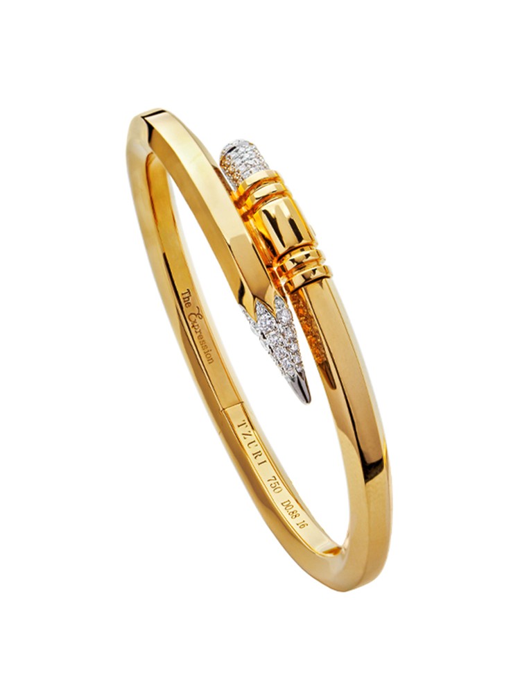 TZURI Yellow Gold Medium Signature Bracelet