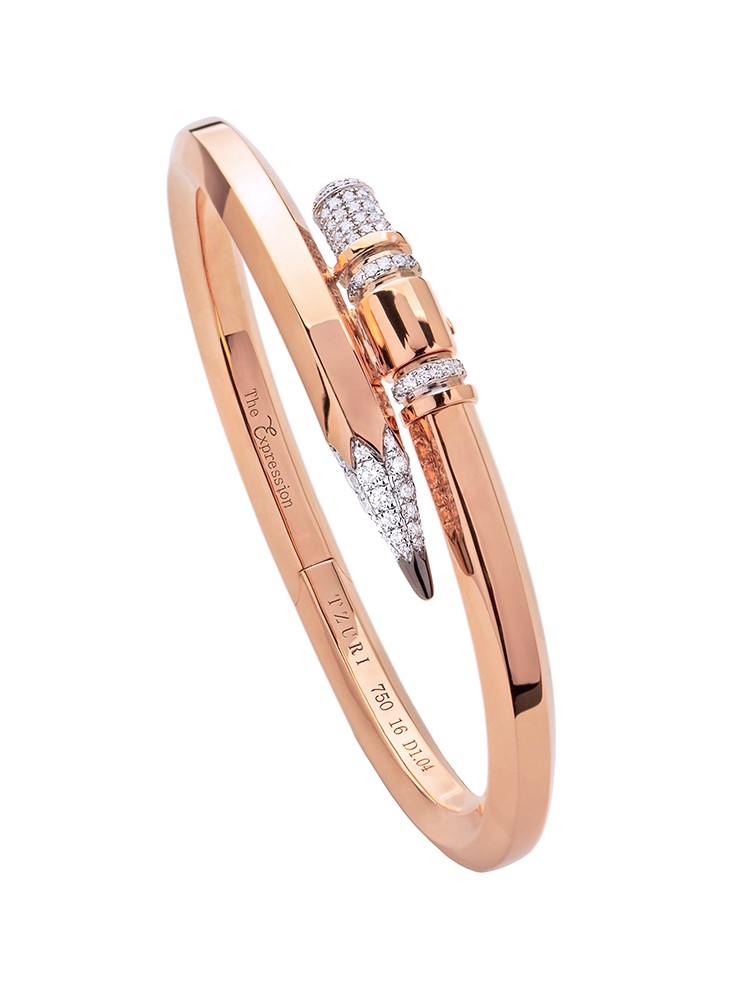 TZURI Rose Gold Medium Signature X2 Bracelet