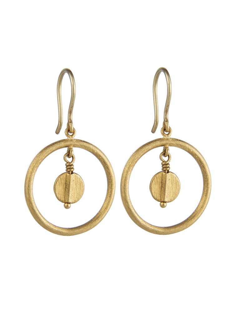 Yossi Harari Jewelry 24k Gold Jane Loop Earrings