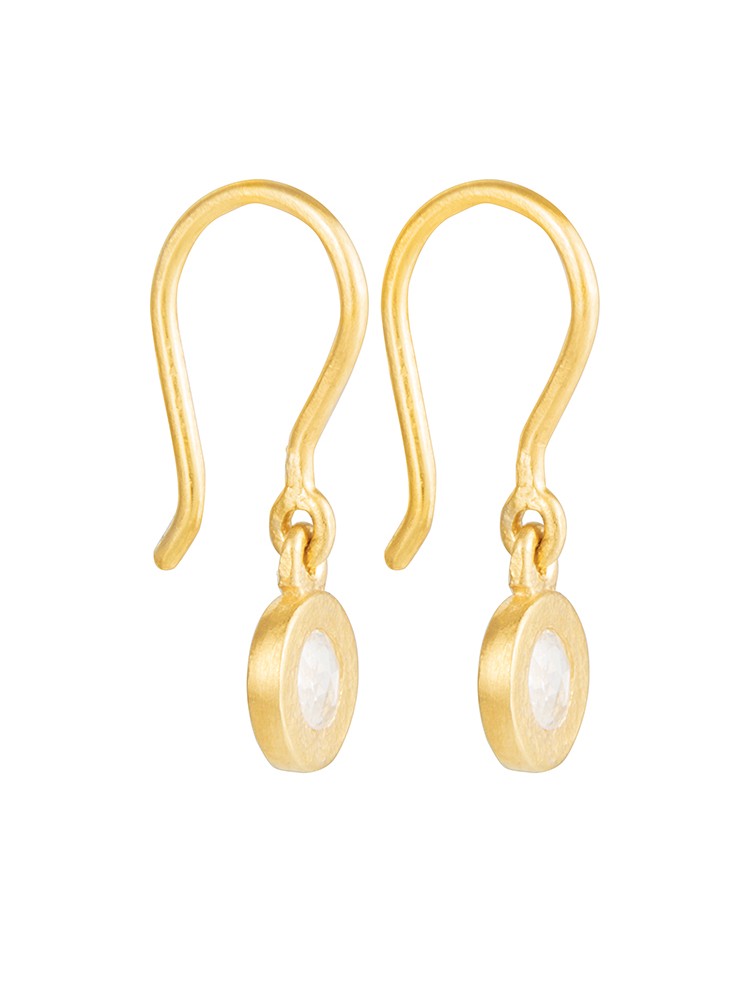 Yossi Harari Jewelry Roxanne 24k Gold Rose-Cut Diamond Mica Earrings