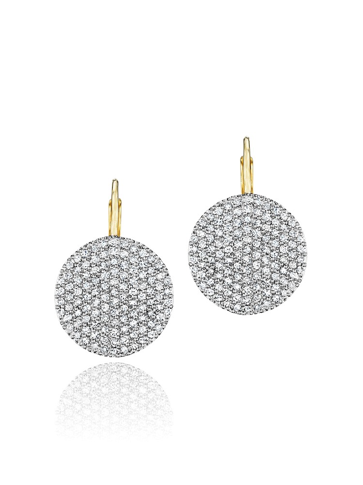 Yellow Gold Infinity Leverbacks