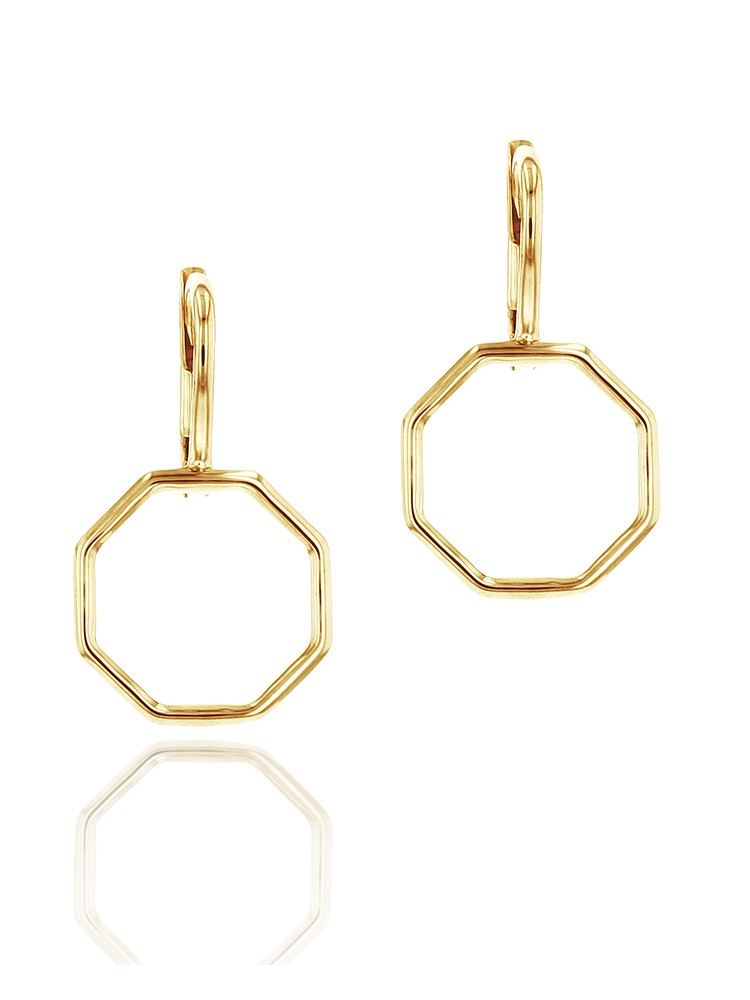 Yellow Gold Hero Leverback Earrings