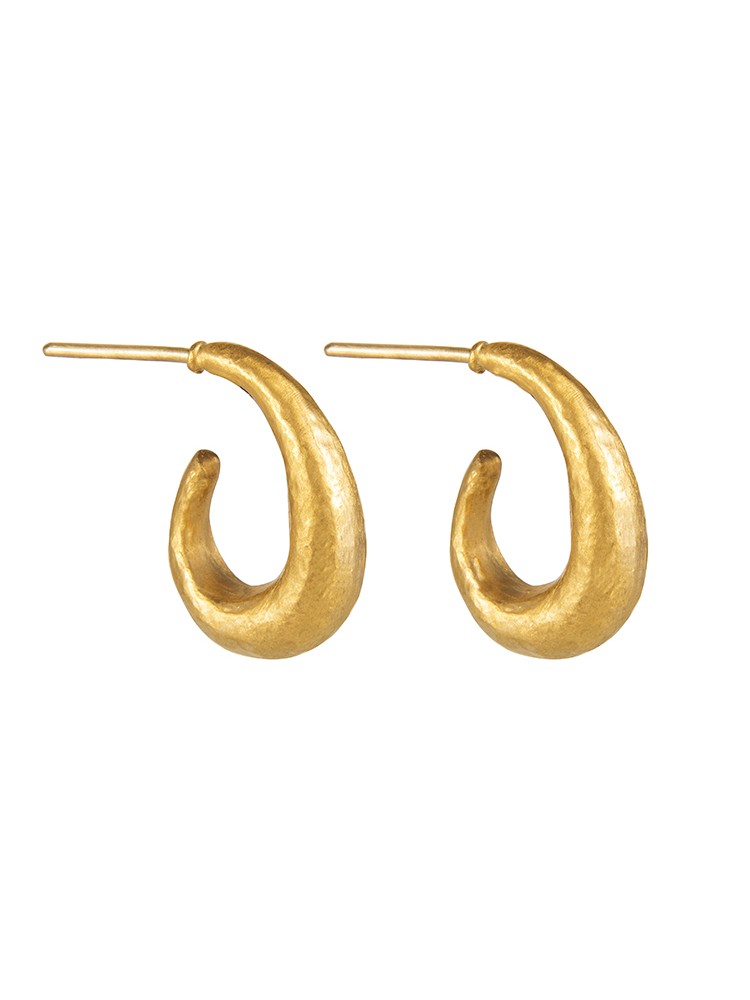 Yossi Harari Jewelry 24k Gold Small Roxanne Hoop Earrings 