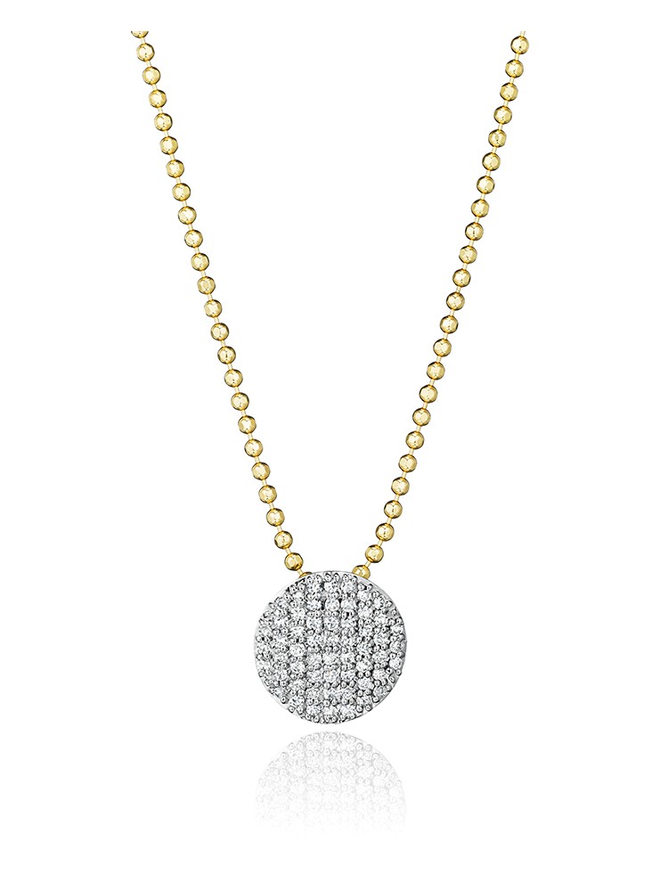 Yellow Gold & Diamond Mini Infinity Necklace