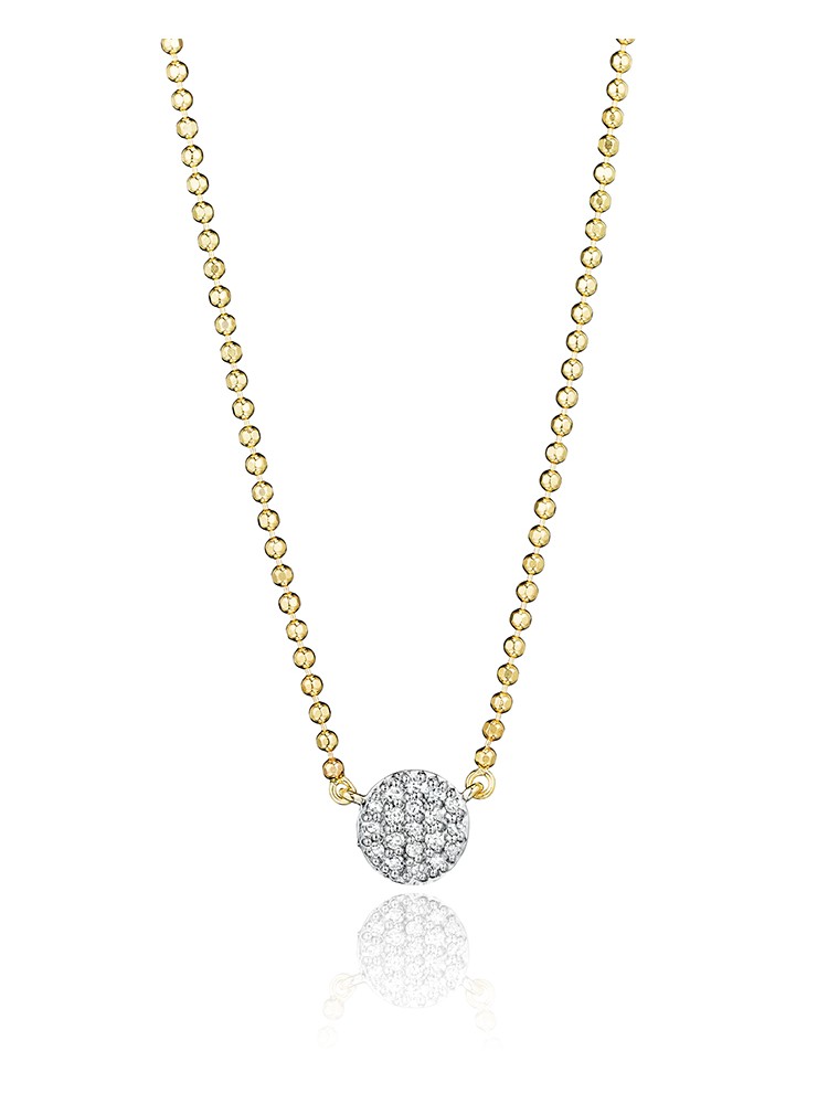 Yellow Gold Micro Infinity Necklace