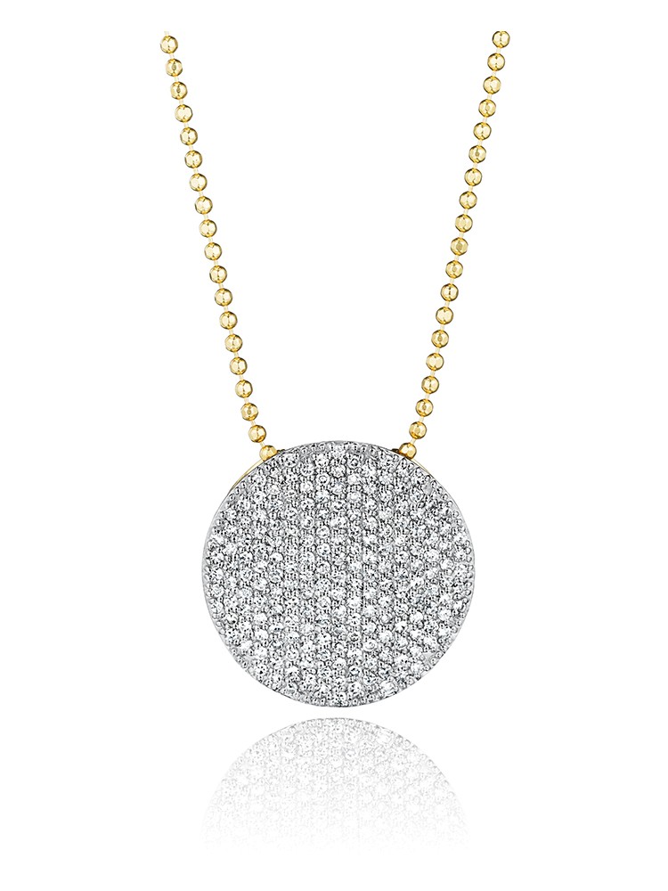 Yellow Gold & Diamond Large Infinity Necklace