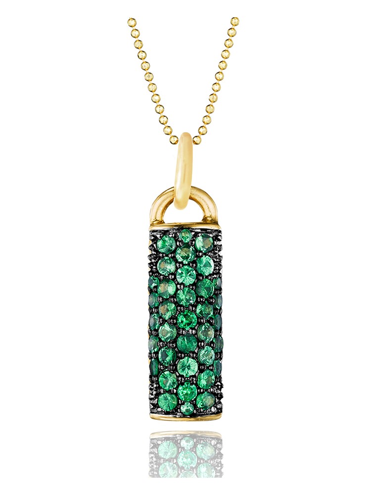 Yellow Gold Contrast Drop Necklace