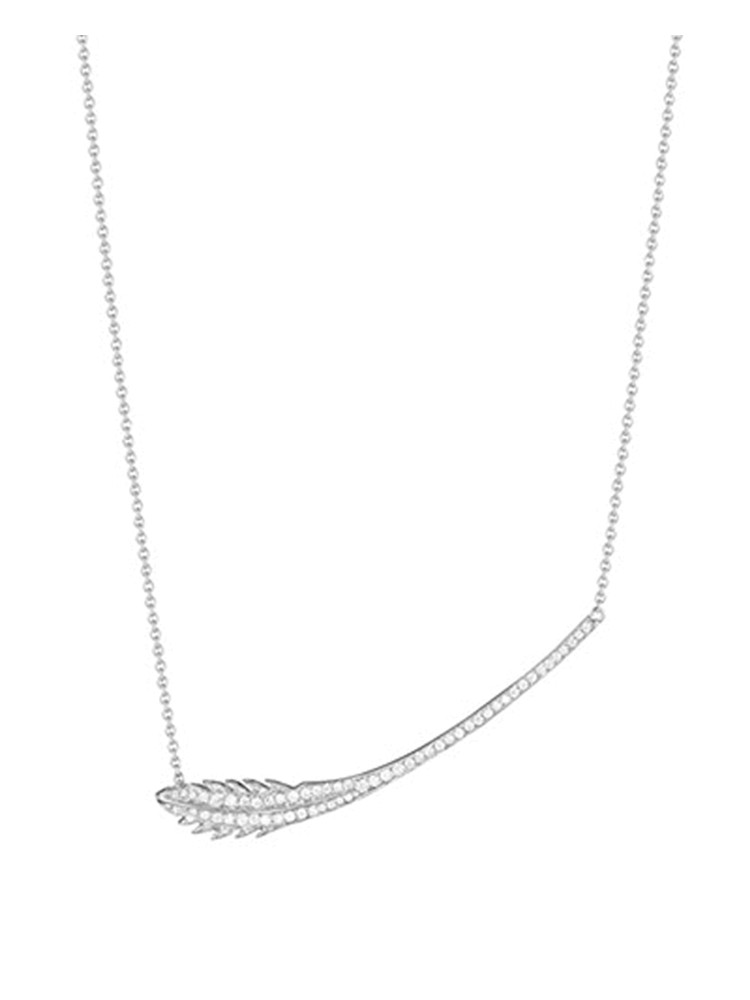 The Phoenix Feather Horizontal Diamond Necklace
