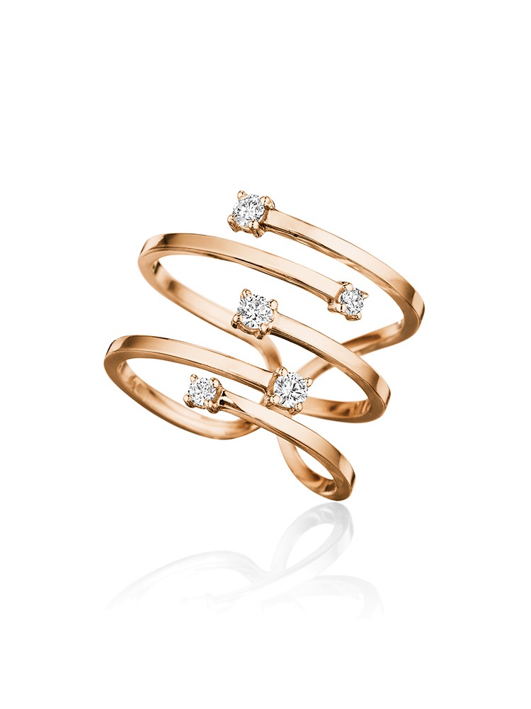 Piece Stick Ring with Diamond