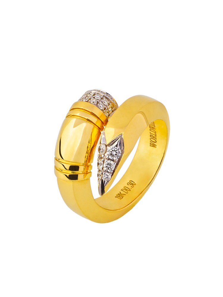 TZURI Yellow Gold Large Signature Ring