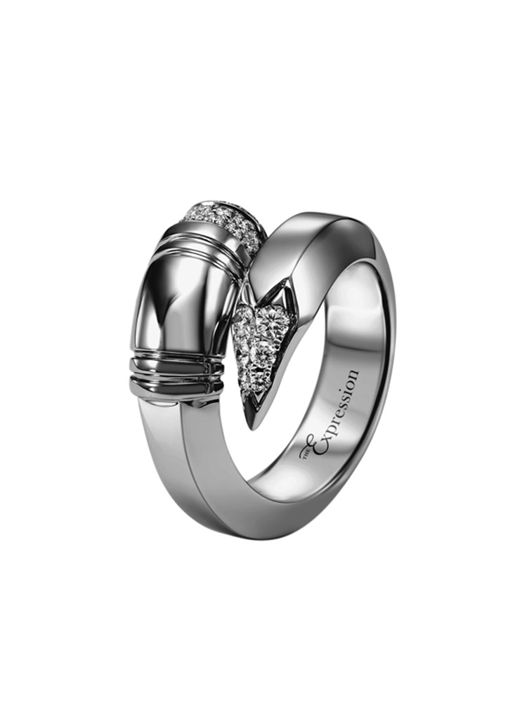 TZURI Black Gold Large Signature Ring