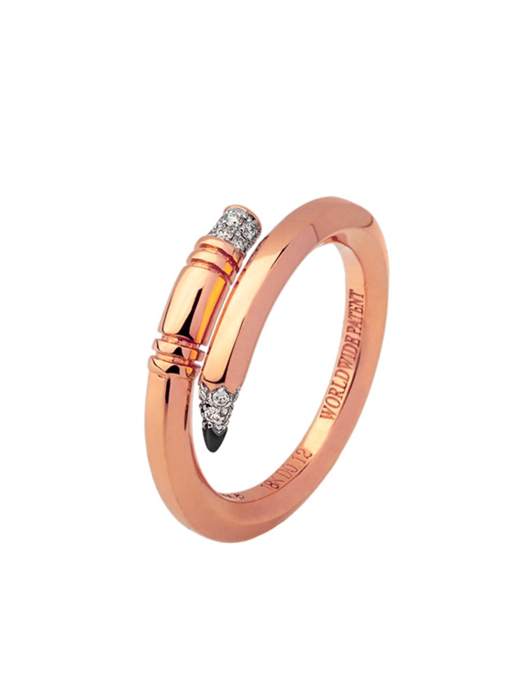 TZURI Rose Gold Mini Signature Ring