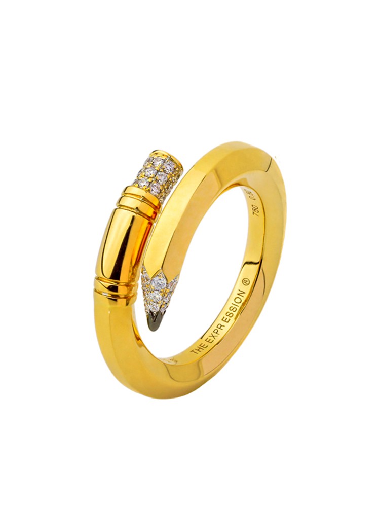 TZURI Yellow Gold Small Signature Ring