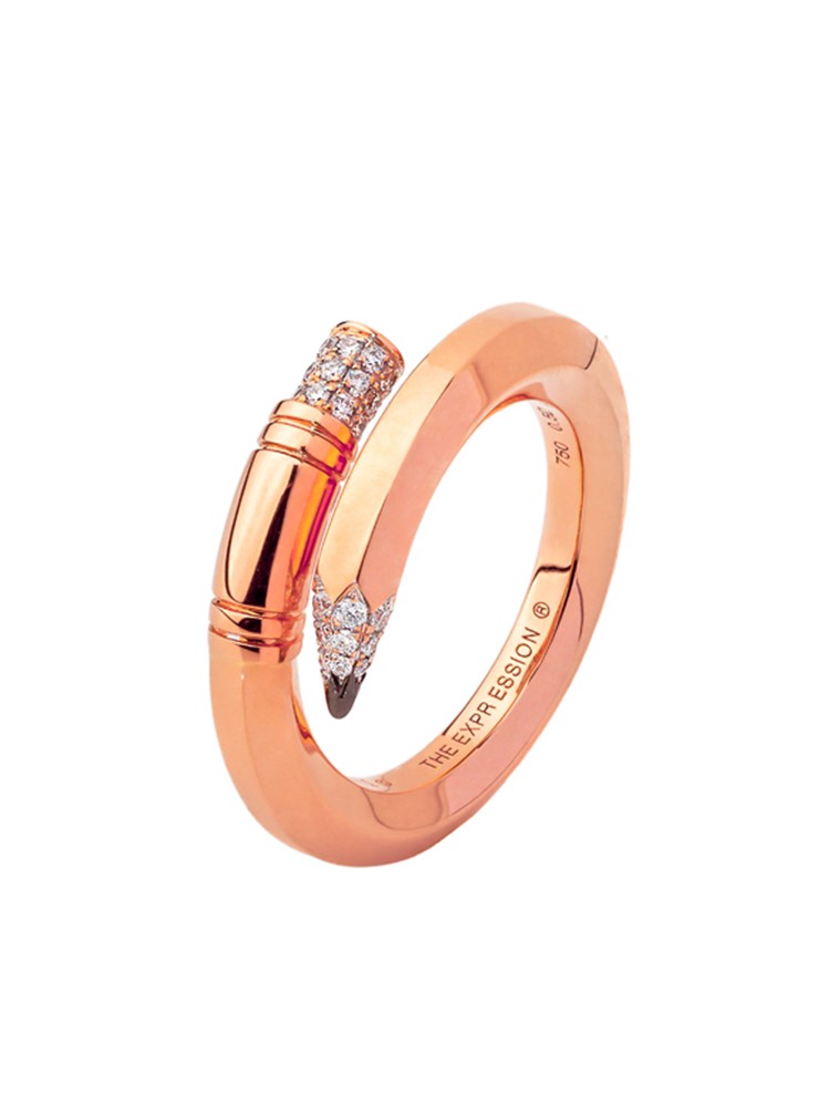 TZURI Rose Gold Small Signature Ring