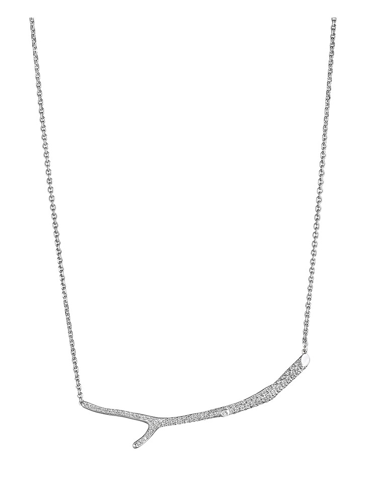 18K Gold Wonderland Twig and Diamond Necklace