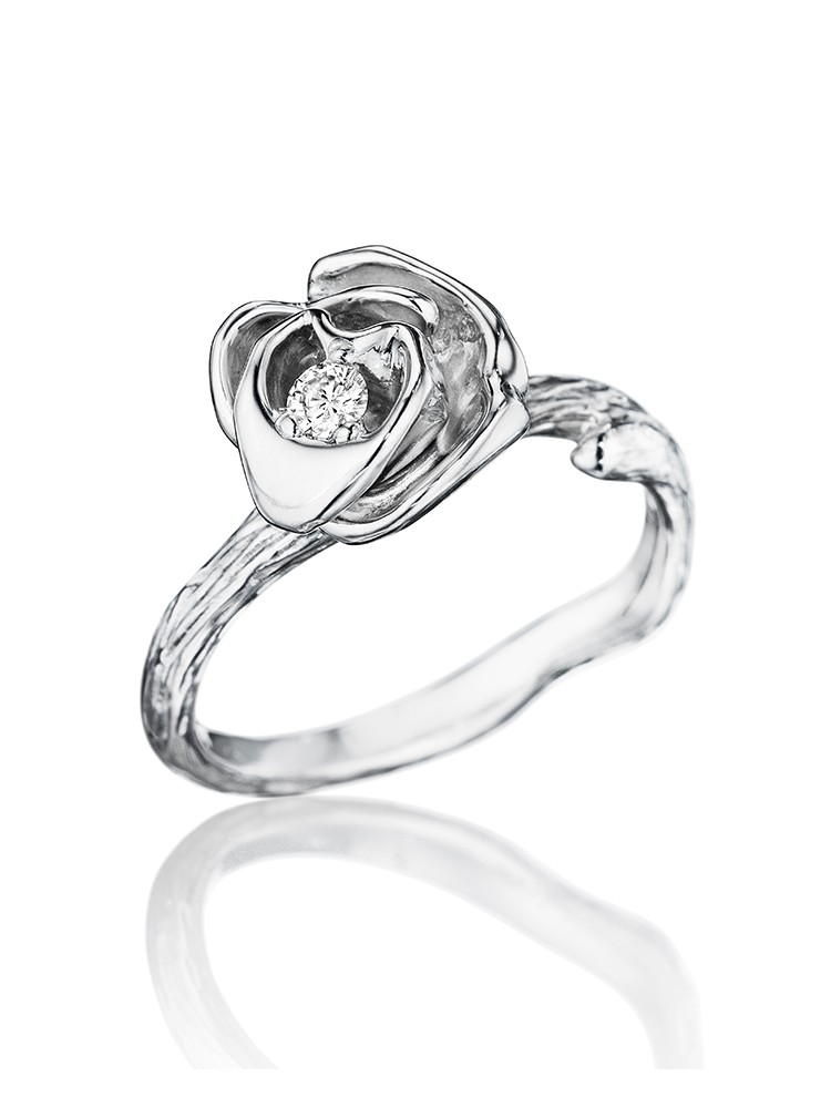 18K Gold Wonderland Large Stackable Rose Ring