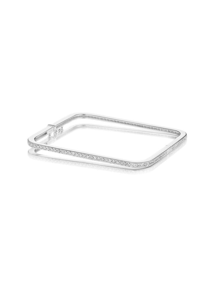 Piece Square Diamond Eternity Bangle