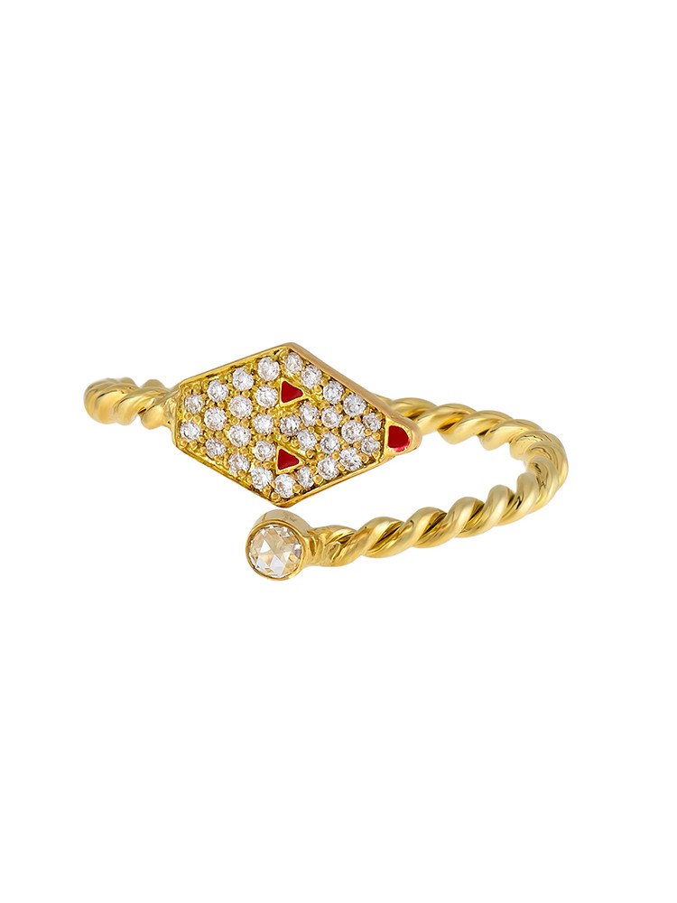Misahara Drina Coil 18k Yellow Gold Ring