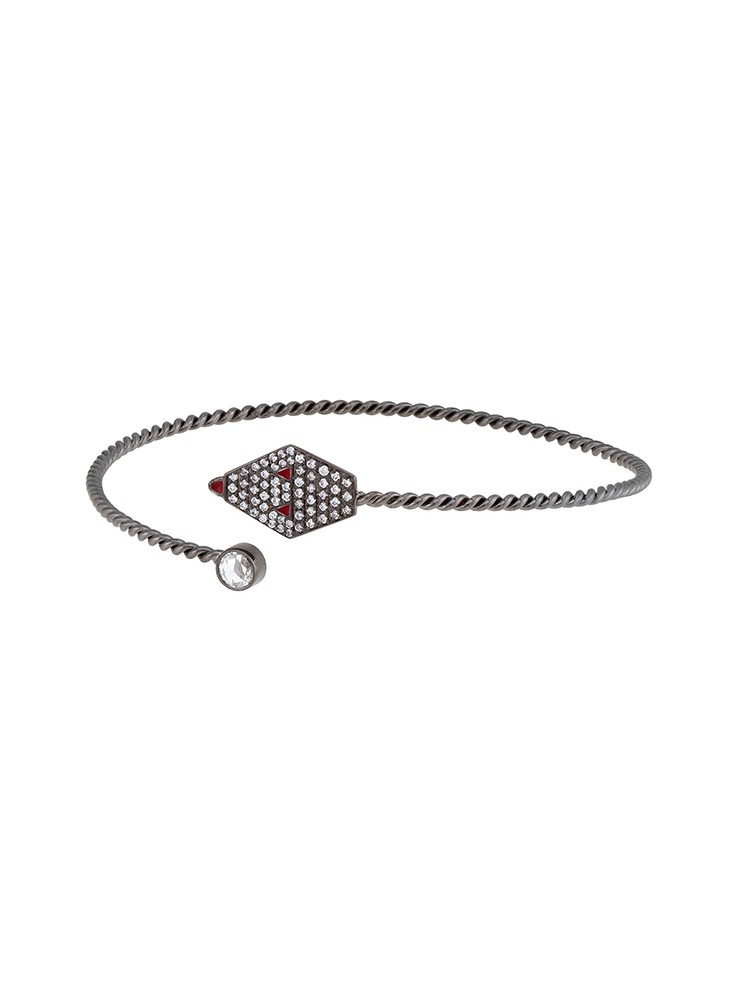 Misahara Drina Coil Bracelet 18k Oxidized White Gold Bracelet