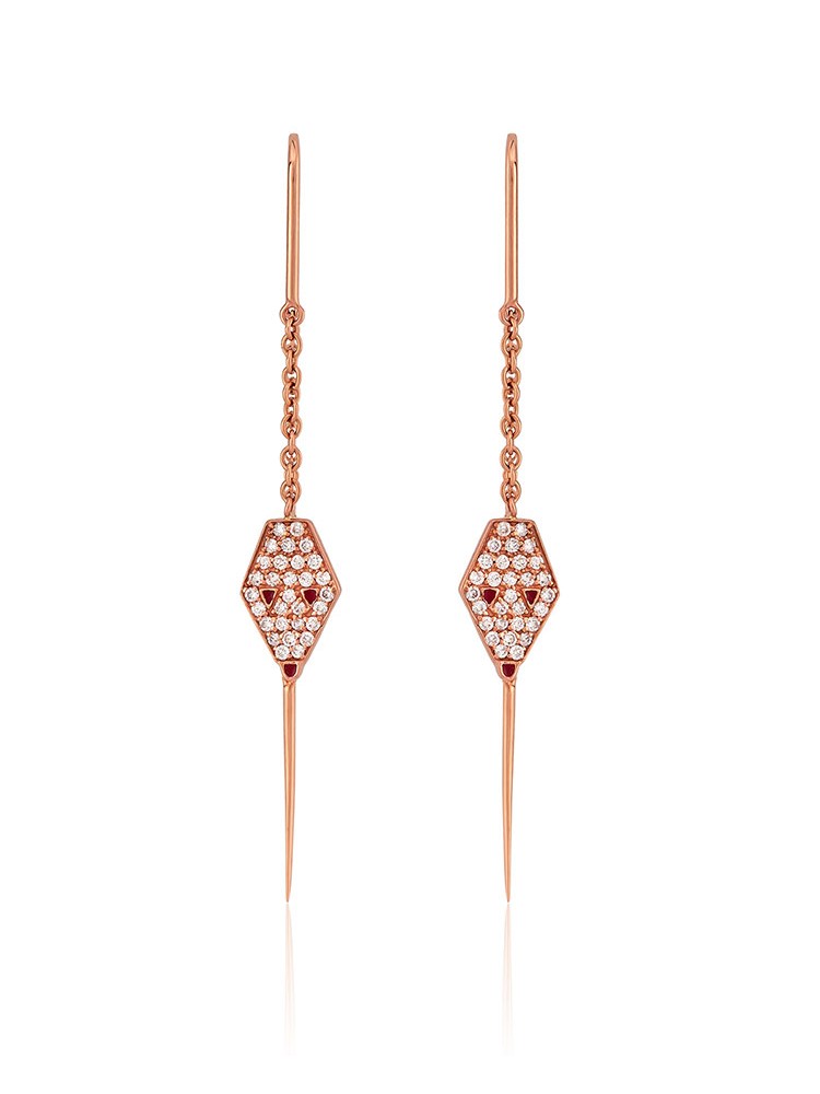 Misahara Drina Flow Earrings 18k Rose Gold Earrings