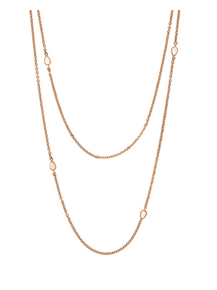 Misahara Water Splash 18k Rose Gold Necklace