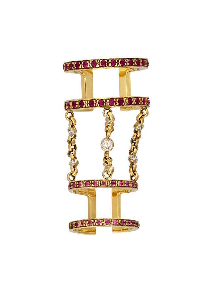 Misahara Koral Korali 18k Yellow Gold Ring