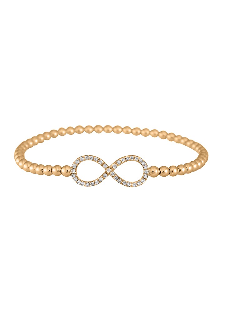 Dainty Collection 18k Yellow Gold Diamonds Bracelet