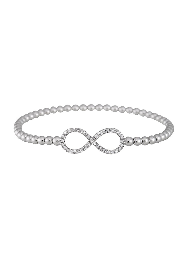 Dainty Collection 18k White Gold Diamonds Bracelet