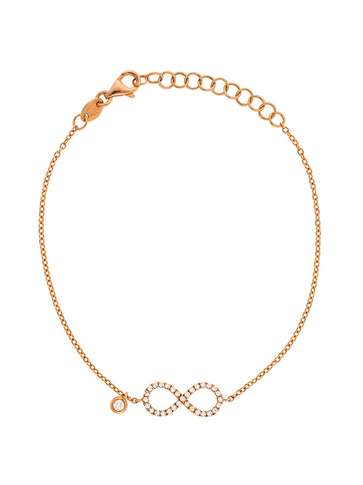 Dainty Collection 18k Rose Gold Diamonds Bracelet