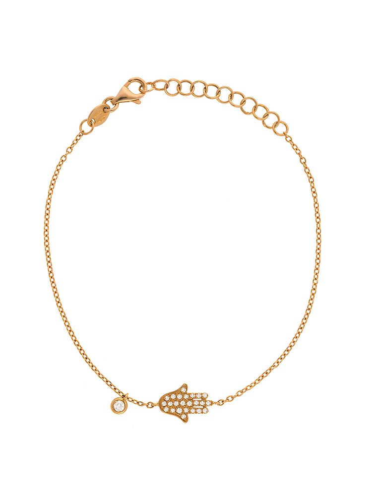 Dainty Collection 18k Rose Gold Diamonds Bracelet