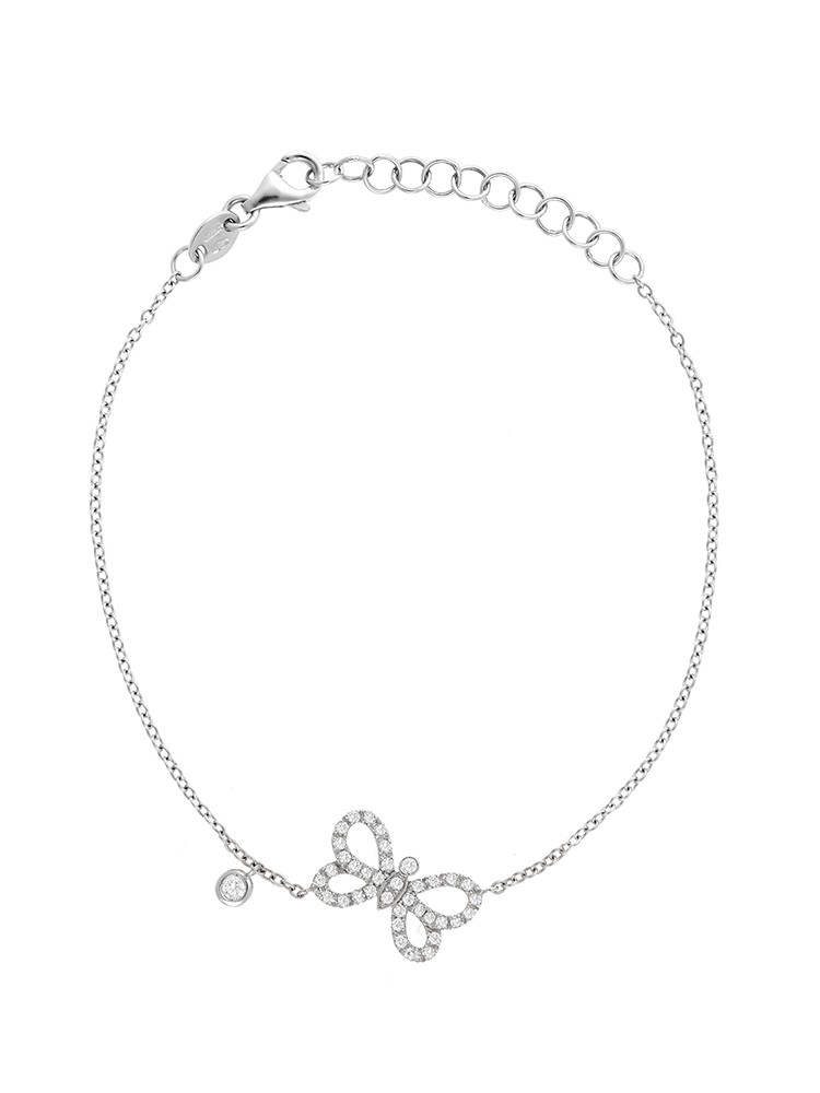 Dainty Collection 18k White Gold Diamonds Bracelet