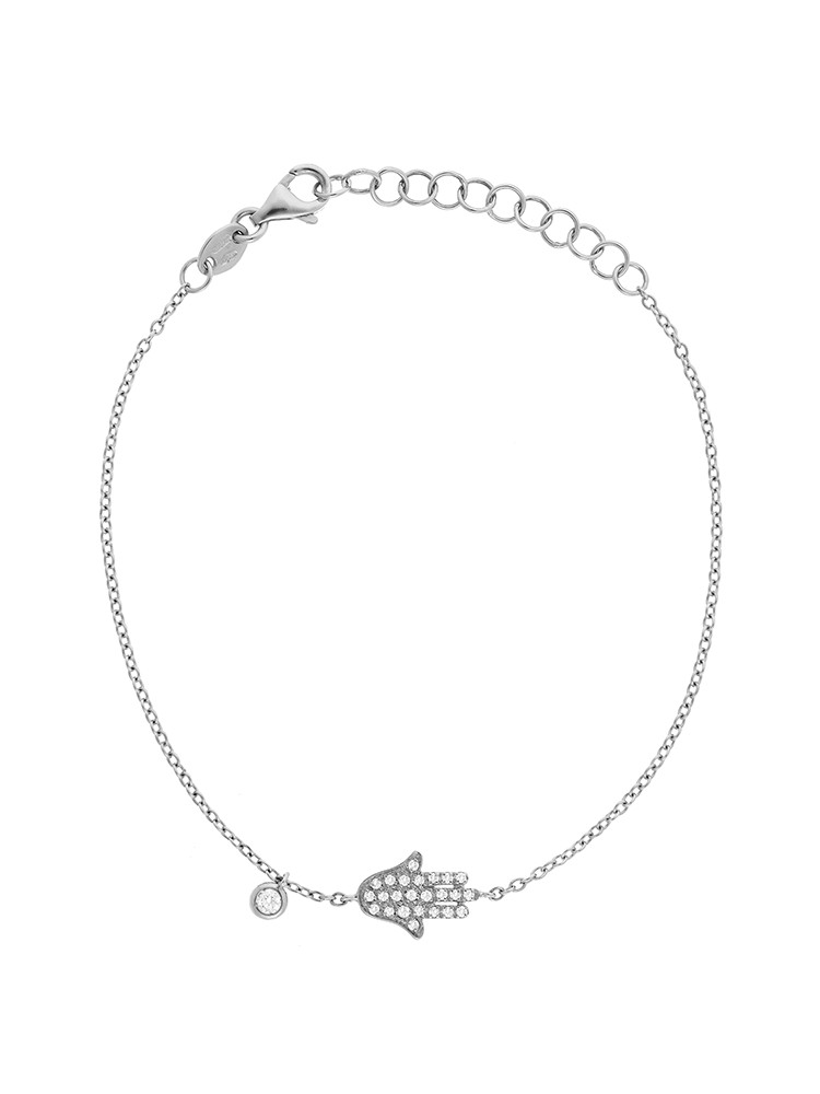 Dainty Collection 18k White Gold Diamonds Bracelet