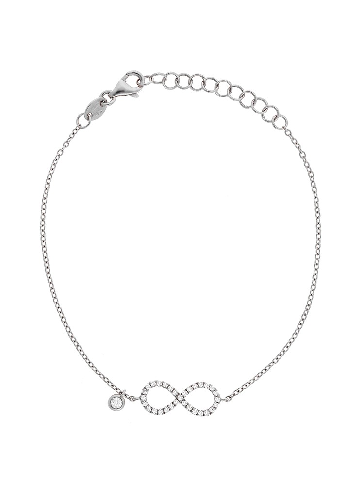Dainty Collection 18k White Gold Diamonds Bracelet