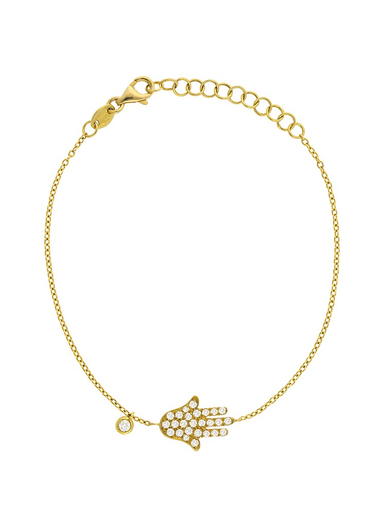 Dainty Collection 18k Yellow Gold Diamonds Bracelet