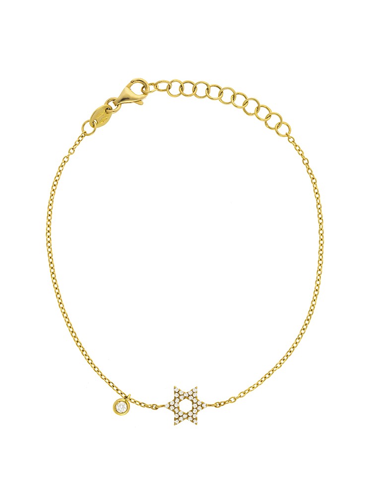 Dainty Collection 18k Yellow Gold Diamonds Bracelet