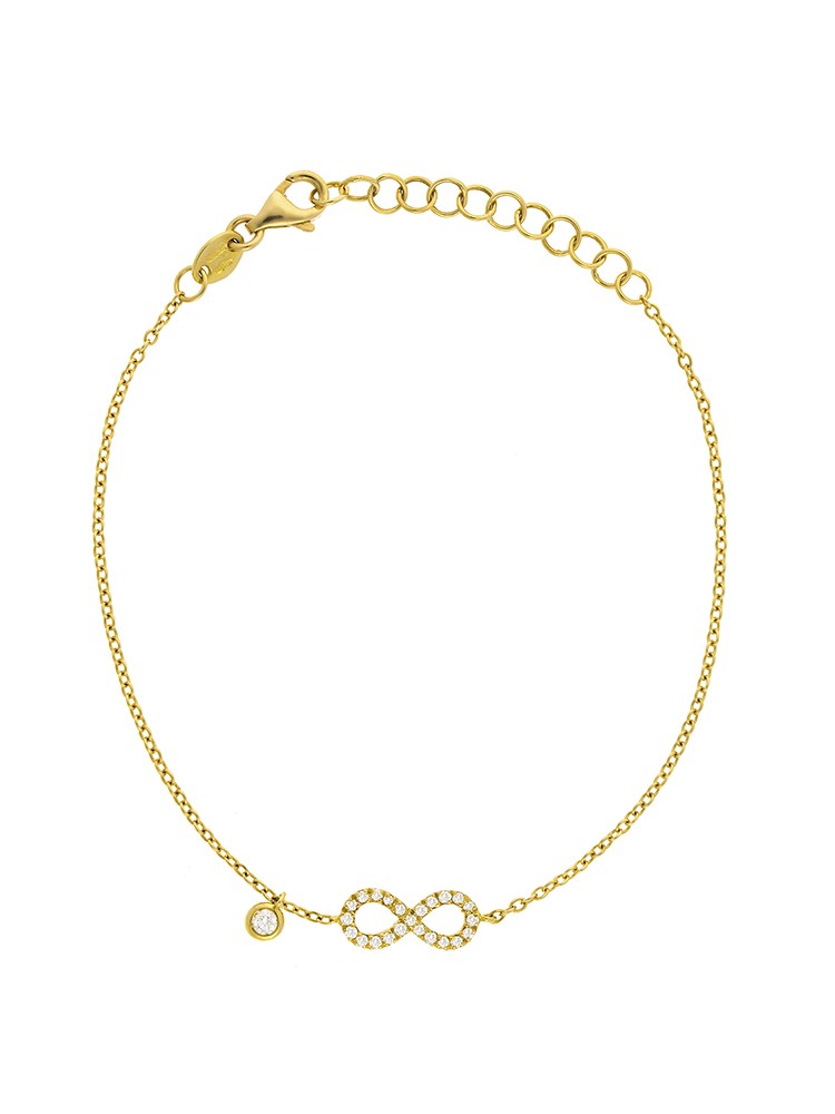 Dainty Collection 18k Yellow Gold Diamonds Bracelet