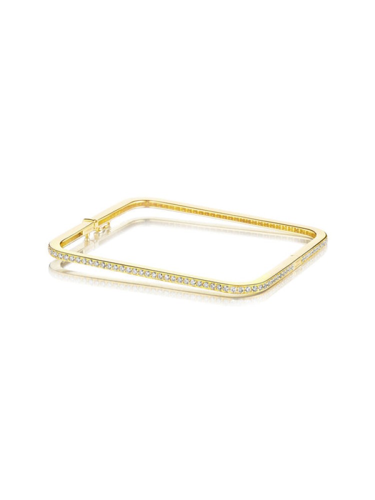 Piece Square Diamond Eternity Bangle