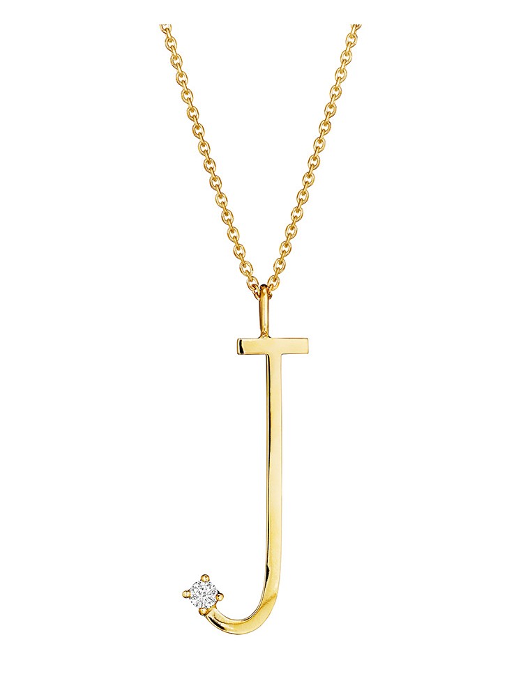 Mimi So Type Letter "J" Pave Diamond Pendant