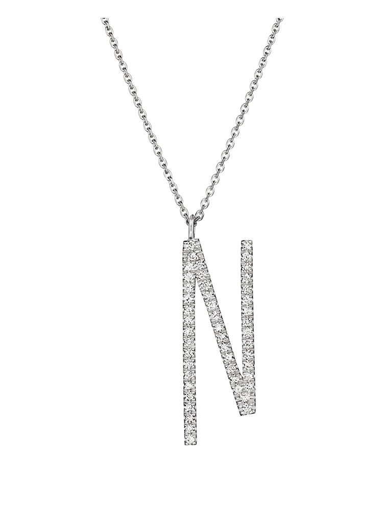 Mimi So Type Letter "N" Pave Diamond Pendant