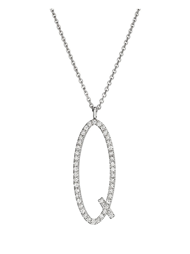 Mimi So Type Letter "Q" Pave Diamond Pendant