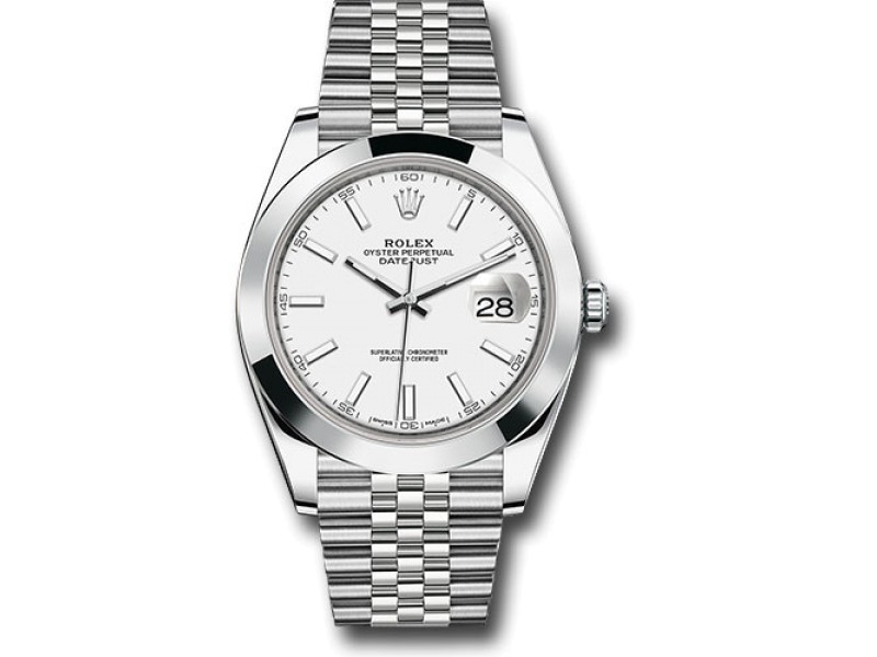 Rolex Oyster Perpetual Datejust Stainless Steel 41mm Mens Watch Rolex Buy at TrueFacet