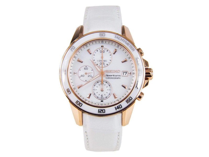 Seiko Sportura Steel Chronograph MOP Dial Quartz Ladies Watch Seiko Buy at TrueFacet
