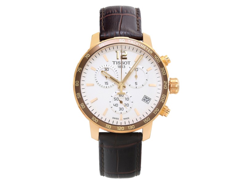 Tissot Quickster Steel Leather White Dial Quartz Watch Tissot Buy at TrueFacet