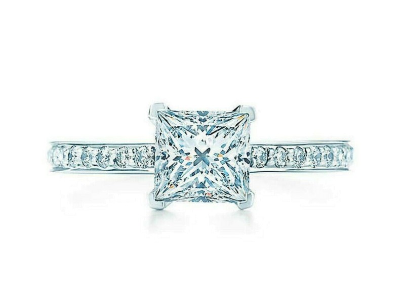 Tiffany Co GRACE Princess Diamond Engagement Ring Tiffany Co. Buy at TrueFacet