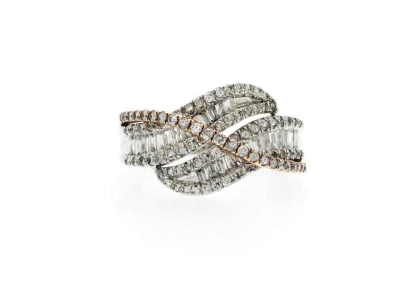 Ladies IKS 10K White Rose Gold 1.03 Ct Diamond Cocktail Bnad Ring Size 7 IKS Buy at TrueFacet