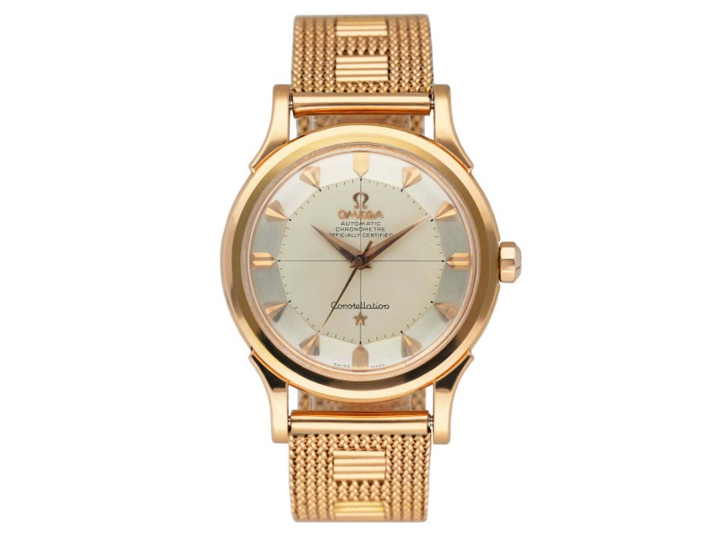 Omega Constellation Pie Pan Dial 18K Rose Gold Men s Watch Omega Buy at TrueFacet